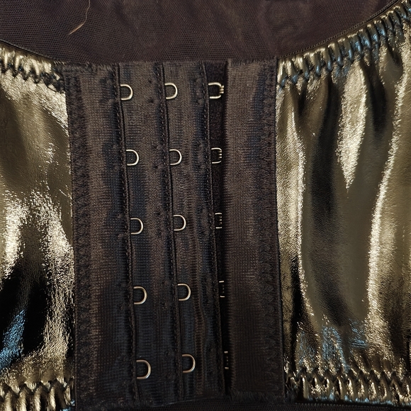 Out From Under Urban Outfitters Lovestruck Wet Look Corset Top. - Picture 7 of 8